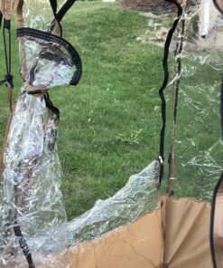 Sports Tent, MioTsukus Instant Weather Proof Pod, Pop Up Bubble Clear View Tent, All Weather Shelter with Extra Top Cover for Soccer, Football, and Other Outdoor Events- 1~4 People 40"l X 46"w X 65"h (1~2 Person) 74 71OBXZ OTlL