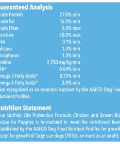 Blue Buffalo Dog Food for Puppies, Life Protection Formula, Natural Chicken & Brown Rice Flavor, Puppy Dry Dog Food, 15 lb Bag 15.00 Pound (Pack of 1) 25 71OC6WAqmkL