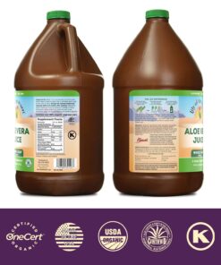 Lily of the Desert Aloe Vera Juice - Whole Leaf Filtered Aloe Vera Drink, Non-GMO Aloe Juice with Natural Vitamins, Digestive Enzymes for Gut Health, Stomach Relief, Wellness, Glowing Skin, 128 Fl Oz 128 Fl Oz (Pack of 1) 8 71OCtyHiyOL