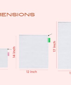 purifyou Reusable Produce Bags, Heavy Duty Double Stitched Washable Mesh Grocery Bag with Drawstring, Ideal for Farmers Market, Beach, and Refrigerator Storage, Set of 9 (XL, Large, Small) Set of 9 Mixed 26 71OD6ASH51L