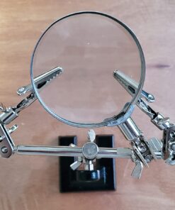 Elenco Helping Hands with 2 .5" Magnifying Glass | Work Bench Must Have | Case-Iron Base | Chrome Plated for Long Life | Glass Lens 47 71OFGs0Y4L