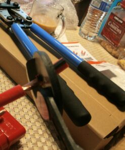 iCrimp Battery Cable Lug Crimping Tool for 8, 6, 4, 2, 1, 1/0 AWG Heavy Duty Wire Copper Lugs, Battery Terminal, with Wire Shear Cutter HX-50BI 54 71OFHZFuKL