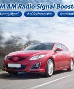 Bingfu Universal Car Stereo FM Radio Antenna Signal Booster Amplifier Amp,12V Power Supply DIN Plug Connector Adapter for Vehicle Truck SUV Car Audio Radio Stereo Media Head Unit Receiver 20 71OFwADKu9L