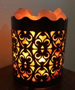 CRYSTAL DECOR Himalayan Pink Salt Lamp Basket & Dimmer Cord Bulb Flanigan1 39 71OG7a4a jL