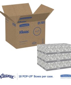 Kleenex® Hand Towels with Premium Absorbency Pockets (01701), Pop-Up Box, White, 18 Boxes / Case, 120 Hand Towels / Box, 2,160 Hand Towels / Case 23 71OGOVBW5gL