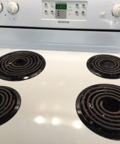 Range Kleen P10124XN, Black, Style A Porcelain Drip Pans Set of 4, 2 6 Inch and 2 8 Inch 16 71OHPZ91ilL