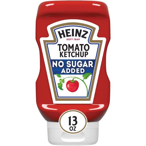 Heinz Tomato Ketchup with No Sugar Added (6 ct Pack, 13 oz Bottles) 13 Ounce (Pack of 6)