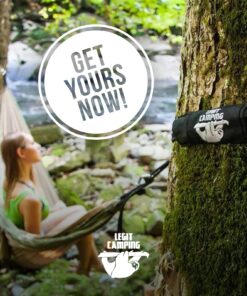 Legit Camping Hammock - Hammocks - 2 Person Hammock - Tree Hammock - Double Hammock - Portable Hammock - Outdoor Hammock - Hammock - Travel Hammock - Hammocks for Outside - Heavy Duty Hammock Army Green/Khaki 20 71OHp fN cL