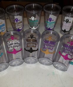 Maars Drinkware Bulk Double Wall Insulated Acrylic Tumblers with Straw and Lid (Set of 12), 16 oz, Clear 12 Count (Pack of 1) 40 71OHwCqI tL