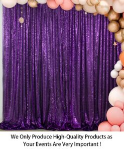 ShinyBeauty Sequin Backdrop Curtain Photo Booth Backdrop 4FTx6FT Purple Glitter Backdrop for Weddings and Events, Wedding Decoration Fabric 16 71OHx3v9nJL