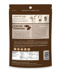 Kiva Raw Organic Cacao Powder (Unsweetened Cocoa - Dark Chocolate Powder) / 1 POUND, Made from the BEST tasting PREMIUM Criollo Cacao Beans - KETO and PALEO Friendly 19 71OIXHMtHL