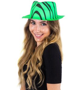 Neon Bright Party Set-12 Neon Gangster Hats with 12 Neon Shutter Glasses Fedora Hats With Sunglasses 10 71OIgNk87sL