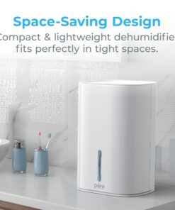 Pure Enrichment® PureDry™ Mini Dehumidifier - 27oz Compact Water Tank Eliminates 300ml/day of Excess Moisture from Closets, Bathrooms, Boats, Kitchens, and Other Small Rooms and Living Spaces 28 71OK617zkeL