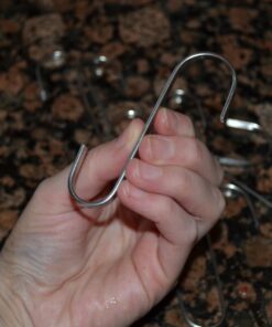Pro Chef Kitchen Tools Double Utility Hooks - Dual S Hook 10 Pack Set - Hanging S Shaped Heavy Duty Metal Hooks for Outdoor Garage Home Storage Organization - Fits Utensil Rack Rails - Pot Hanger Bar 33 71OL619smUL