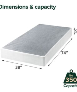 ZINUS 9 Inch Metal Smart Box Spring / Mattress Foundation / Strong Metal Frame / Easy Assembly, Twin Original 48 71OLk53wAmL