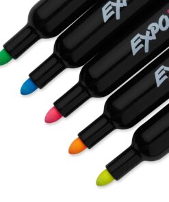 EXPO Neon Dry Erase Markers, Bullet Tip, Assorted Colors, 5 Count 1 24 71OMRhFgsUL