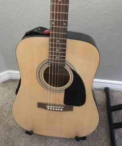 Fender FA-125 Acoustic Guitar - Natural Bundle with Gig Bag, Tuner, Strings, Strap, Picks, Austin Bazaar Instructional DVD, and Polishing Cloth Bundle w/ Gig Bag 44 71ONPvyUvCL