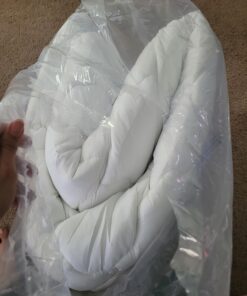 ExceptionalSheets Pillow Top Mattress Pad - Found in Marriott Hotels with Fitted Skirt and 18" Deep Pockets - Supportive Pillowtop Mattress Pad Cover with Cluster Fiber - Queen Size 50 71ONTkDmDsL