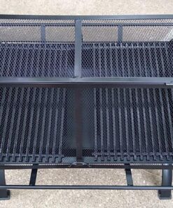 Sunnydaze 36-Inch Northland Outdoor Rectangular Fire Pit with Cooking Grill, Poker, and Spark Screen - Black Finish 34 71OO80GK6NL