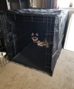 MidWest Homes for Pets Dog Crate Cover, Privacy Dog Crate Cover Fits MidWest Dog Crates, Machine Wash & Dry, Black, 48-Inch 39 71OOb1LiTL