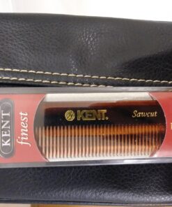 Kent A FOT Handmade All Fine Tooth Saw Cut Beard Comb - Pocket and Travel Comb - Styling Comb or Wet Comb for Fine or Thinning Hair, Beard Care, and Hair Care for the Essential Kent Beard Kit 1 Pack Tortoiseshell 31 71OQxcHYEeL