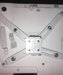 WALI Universal Projector Mount, Projector Ceiling Mount with 25.6'' Extendable Arms, Projector Mounting for Ceiling Adjustable Height Holds up to 44 lbs Projector Holder/Hanger (PM-001-W), White 31 71OSN9BhPyL