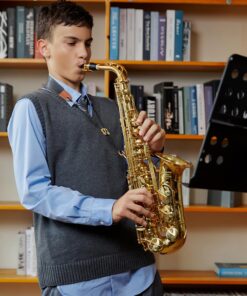 Eastar AS-Ⅱ Student Alto Saxophone E Flat Gold Lacquer Alto Beginner Sax Full Kit With Carrying Sax Case Mouthpiece Straps Reeds Stand Golden 25 71OSpfs3I6L