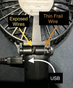 VersionTECH. Mini Handheld Fan, USB Desk Fan, Small Personal Portable Table Fan with USB Rechargeable Battery Operated Cooling Folding Electric Fan for Travel Office Room Household Black 62 71OT05NxczL