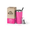 Arctic Tumblers | 20 oz Matte Pink Insulated Tumbler with Straw & Cleaner - Retains Temperature up to 24hrs - Non-Spill Splash Proof Lid, Double Wall Vacuum Technology, BPA Free & Built to Last 20 oz Tumbler Matte Pink Powder Coat 31 71OTZjuD86L