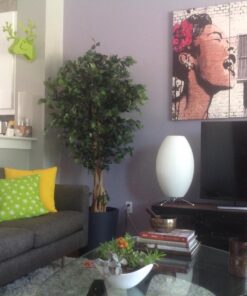 Nearly Natural 6' Palace Style Silk Artificial Ficus Tree, 6ft, Green 5216 6 ft 32 71OVcc4tVL