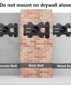 WALI TV Wall Mount Articulating LCD Monitor Full Motion 15 inch Extension Arm Tilt Swivel for Most 13 to 32 inch LED TV Flat Panel Screen with Mounting Holes up to 100x100mm (1330LM), Black 35 71OWusbaUVL