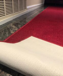 Machine Washable Modern Solid Design Non-Slip Rubberback 3x12 Traditional Runner Rug for Hallway, Kitchen, Bedroom, Living Room, 2'7" x 12', Red Solid Red Runner - 2'7" x 12' 46 71OXNXgMBTL