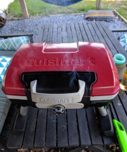 Cuisinart CGG-180T Petit Gourmet Portable Tabletop Propane Gas Grill, Red 17.6 x 18.6 x 11.8-Inch Petit Gourmet Tabletop Gas Grill, Red 55 71OXdfFYYBL