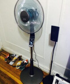 Rowenta VU5550 Turbo Silence Oscillating Fan, Standing Fan, 4 Speed Fan with Remote Control Turbo silence 4 speed fan 41 71OY vk4mtL