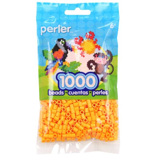 Perler Beads Fuse Beads for Crafts, Orange, Small, 1000pcs Art Deco