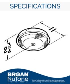 Broan-NuTone 157 Low-Profile Fan-Forced Ceiling Heater, Enclosed Sheath Element for Bathroom, Kitchen, and Home, Standard, Satin Aluminum 22 71OZyIUmjpL