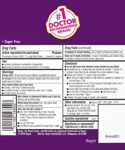 MiraLAX Laxative Powder for Gentle Constipation Relief, #1 Dr. Recommended Brand, 30 Dose Polyethylene Glycol 3350, stimulant-free, softens stool, Red, 1.11 Pound (pack of 1) 7 71Oah qcEqL