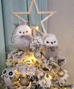 Kurt Adler 1 Set 2 Assorted Brown And White Owl Ornaments,white, grey 30 71Oc kXEIdL