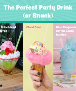 Cotton Candy Express Floss Sugar Variety Pack with 3 - 11oz Plastic Jars of Cherry, Blue Raspberry & Grape Flossing Sugars Plus 50 Paper Cotton Candy Cones Cherry, Grape, Blue Raspberry 22 71OdOKxa0WL