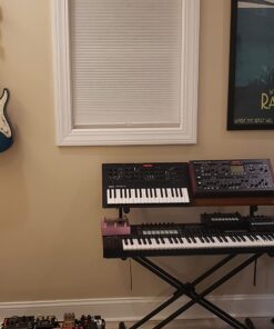 RockJam Xfinity Heavy-Duty, Double-X, Pre-Assembled, Infinitely Adjustable Piano Keyboard Stand with Locking Straps 47 71Oe3GJejQL