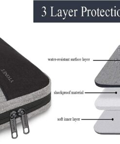 Ytonet Laptop Case, 15.6 inch TSA Laptop Sleeve Water Resistant Durable Computer Laptop Carrying Case Compatible for Lenovo, HP, Dell, Asus Notebook, Gifts for Men Women, Grey 15-15.6 in 33 71OedmOJHjL