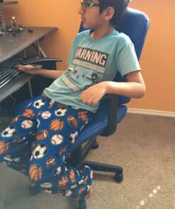 Flash Furniture Clayton Mid-Back Blue Quilted Vinyl Swivel Task Office Chair with Arms 33 71Ohc0HarHL