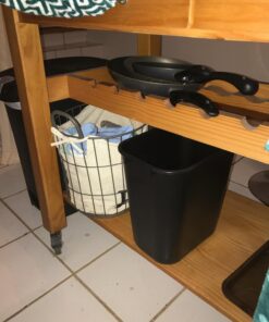 Rubbermaid Commercial Products Fg295500Bla Plastic Resin Deskside Wastebasket, 3.5 Gallon/13 Quart, Black 1 11 71OiFsMxQiL