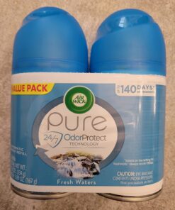 Air Wick Automatic Air Freshener Spray Refill, 2ct, Fresh Waters, Odor Neutralization, Essential Oils 19 71Oj N18qrL
