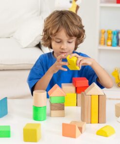 Lewo Large Wooden Blocks Construction Building Toys Set Stacking Bricks Board Games 32 Pieces 28 71Oj2go8B3L