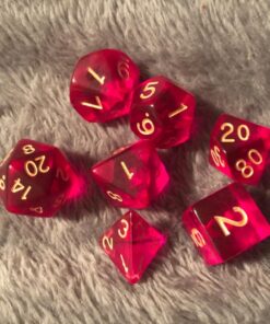Wiz Dice Series II - Polyhedral Dice Set for Tabletop RPG Adventure Games with a Dice Bag - DND Dice Set, Suitable for Dungeons and Dragons, MTG and Dice Games Alike - Faerie Fire - 7 ct 21 71Ok6J96VFL