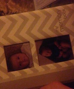 Pearhead First 5 Years Chevron Baby Memory Book, Clean-Touch Baby Safe Ink Pad for Baby’s Handprint or Baby’s Footprint, Gender Neutral Baby Milestone And Pregnancy Book, Gray Gray Chevron Babybook 53 71Ol7Thv6FL