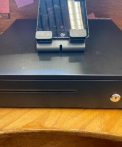 Cash Register Drawer for Point of Sale (POS) System with Removable Coin Slots, 5 Bill/6 Coin, 24V, RJ11/RJ12 Key-Lock, Media Slot, Black 5 Bill 6 Coin 20 71OlQ2p445L