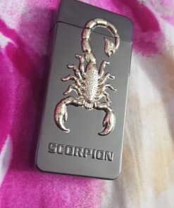 Kivors USB Rechargeable Flameless Lighters Windproof Electronic Zinc Plasma Dual Pulse Arc Lighter Eagle Lighters for Candle Camping BBQs Business Gift Black Scorpion 17 71OlVVMVhiL