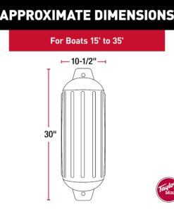 Taylor Made Products Super Gard Inflatable Vinyl Boat Fender Fenders 8.5" x 26" Red 9 71OlorN8jeS